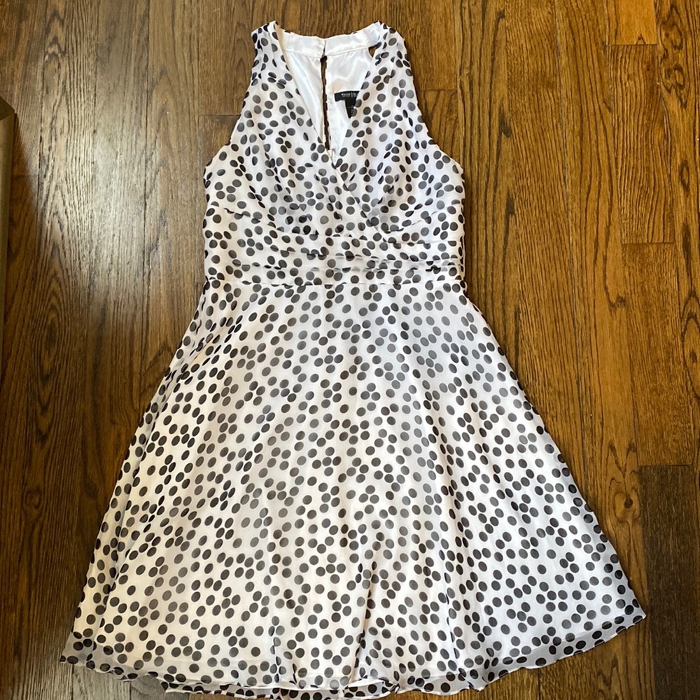 White House Black Market polka dot dress, size 12